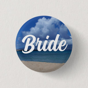 Hawaii Ocean View Bride Button