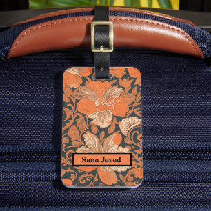 Hawaii ohio pattern v2 foral custom name  luggage tag