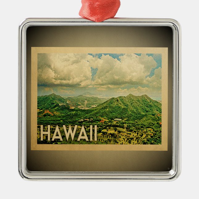 Hawaii Ornament Vintage Travel (Front)