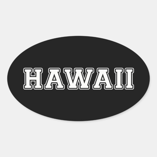 Hawaii Oval Sticker (Front)