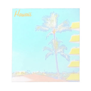 Hawaii palm scene notepad
