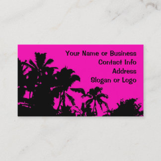 Hawaii palm tree customizable business card