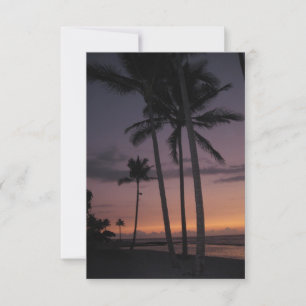 Hawaii Palm Tree Party small-size invitation