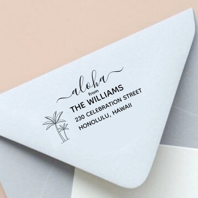 Hawaii Palm tree return address stamp (Creator Uploaded)