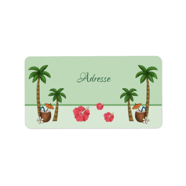 Hawaii personalisiert  label (Front)