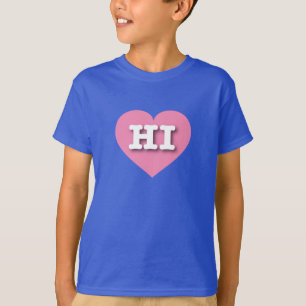 Hawaii Pink Heart - I love HI T-Shirt
