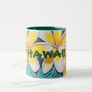 Hawaii Plumeria Mug à deux tons