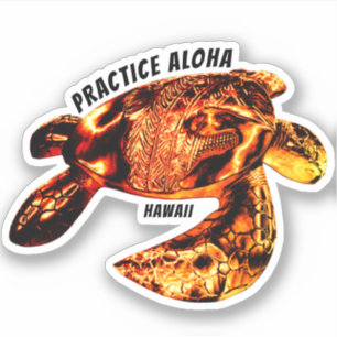 Hawaii Practice Aloha - Tribal Honu Lava