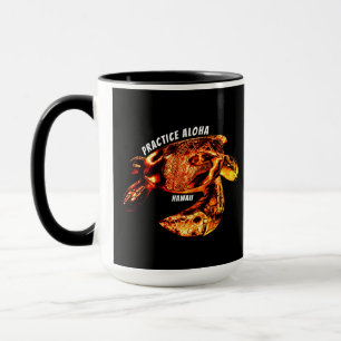 Hawaii Practice Aloha - Tribal Honu Lava Mug
