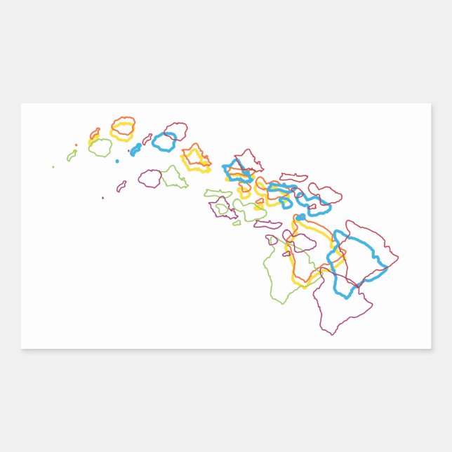 hawaii pride blur sticker (Front)