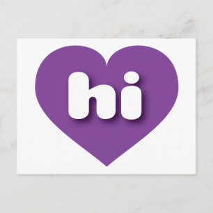 Hawaii purple heart - I love hi Postcard