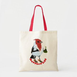 HAWAII RED CRESTED CARDINAL—Bible verse Tote Bag