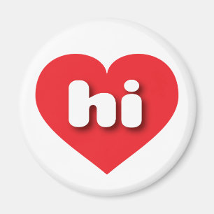 Hawaii red heart - I love hi Magnet
