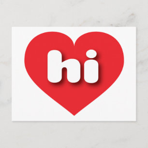 Hawaii red heart - I love hi Postcard
