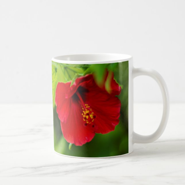 Hawaii Red Hibiscus Flower Trip Year Coffee Mug (Right)
