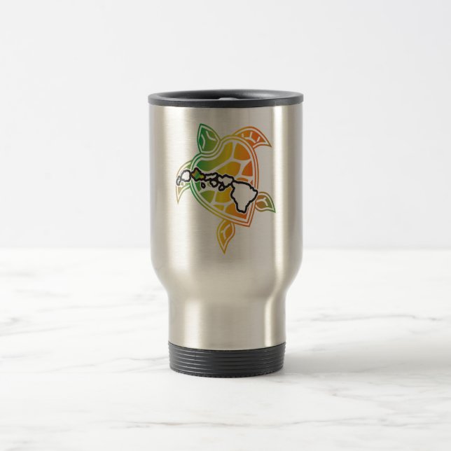 Hawaii Reggae Turtle Travel Mug (Center)