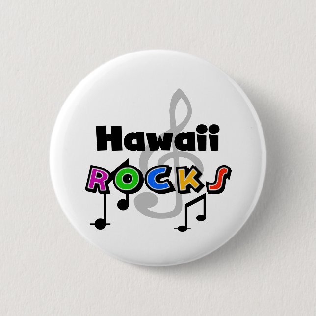 Hawaii Rocks 2 Inch Round Button (Front)