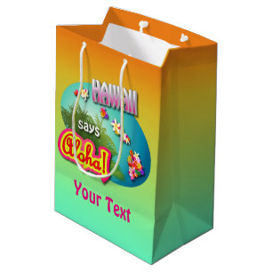 Hawaii Says Aloha! Medium Gift Bag
