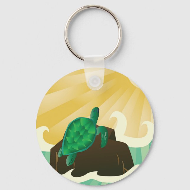 Hawaii Sea Turtle Keychain (Front)