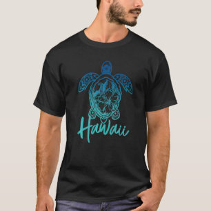 Hawaii Sea Turtles Hawaiian Marine Turtle Flower T T-Shirt