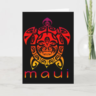 Hawaii Sea Vivid Turtle  Card