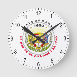 Hawaii sign round clock