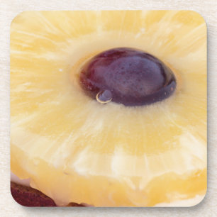 Hawaii slices with pineapple and grape macro coaster