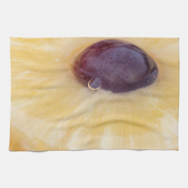 Hawaii slices with pineapple and grape macro kitchen towel (Horizontal)