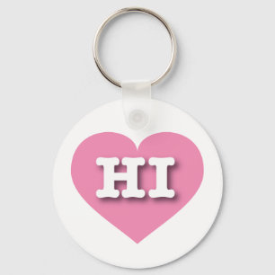 Hawaii Solid Pink Heart - Big Love Keychain