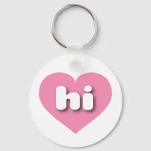 Hawaii Solid Pink Heart - love Keychain