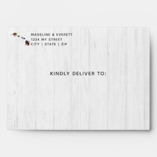 Hawaii State Destination Rustic Wedding Monogram Envelope