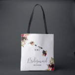 Hawaii State Destination Rustic Wedding Monogram Tote Bag<br><div class="desc">Hawaii State Wedding Destination Rustic Country Chic with White Barn Wood & Marsala Burgundy Watercolor Floral Arrangements & Boho Feathers Wedding Tote Bags with MOVEABLE HEART LOCATION just click the customize further link to position your heart ~ Check my shop to see the entire wedding suite for this design!</div>