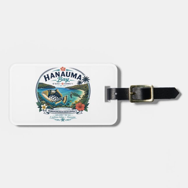 Hawaii State Fish Luggage Tag (Front Horizontal)