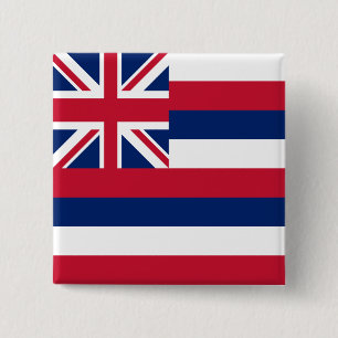 Hawaii State Flag 2 Inch Square Button
