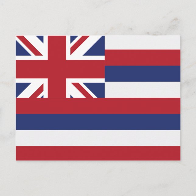 Hawaii State Flag Aloha State Union Jack Postcard (Front)