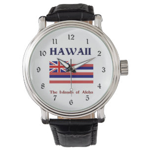 Hawaii state flag and motto watch