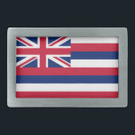 Hawaii State Flag Belt Buckle<br><div class="desc">Patriotic Hawaii state flag.</div>
