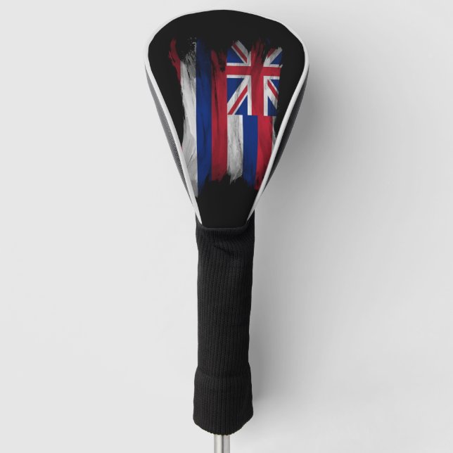 Hawaii state flag brush stroke, Hawaii flag Golf Head Cover (Front)