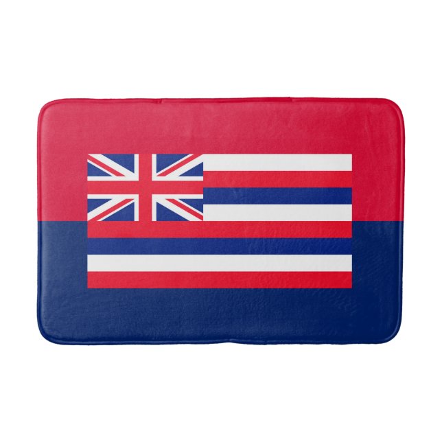 Hawaii State Flag Design Decor Bath Mat (Front)