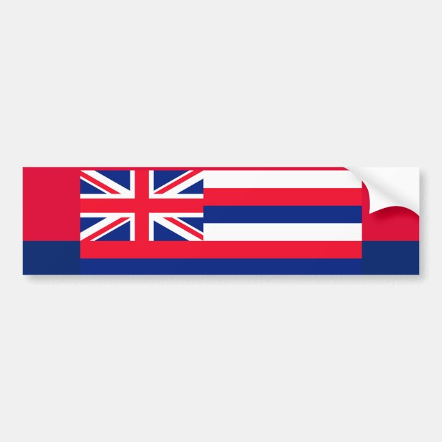 Hawaii State Flag Design Decor Bumper Sticker (Front)