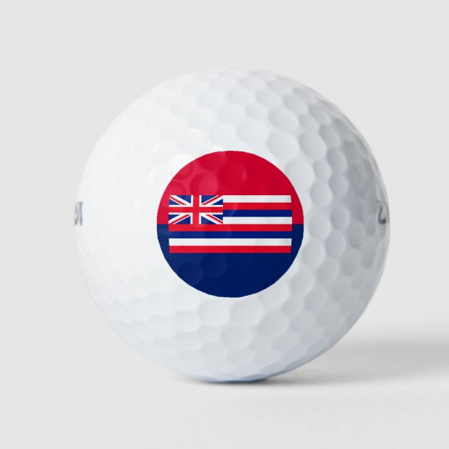 Hawaii State Flag Design Golf Balls (Front)