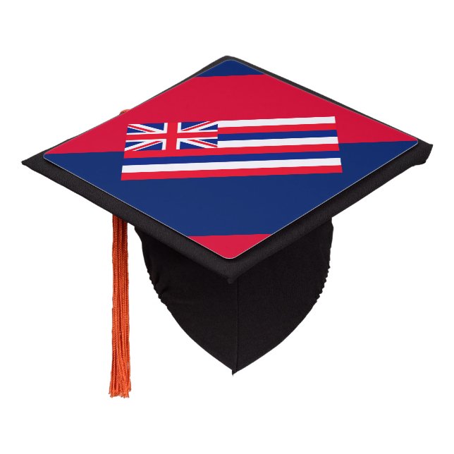 Hawaii State Flag Design Graduation Cap Topper (Angled)
