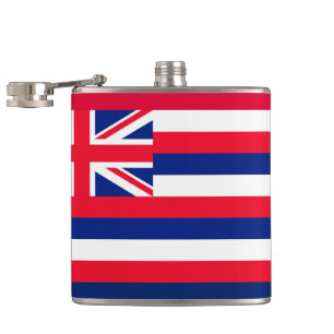 Hawaii State Flag Design Hip Flask