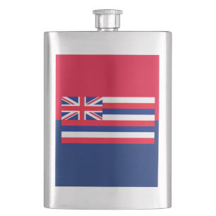 Hawaii State Flag Design Hip Flask