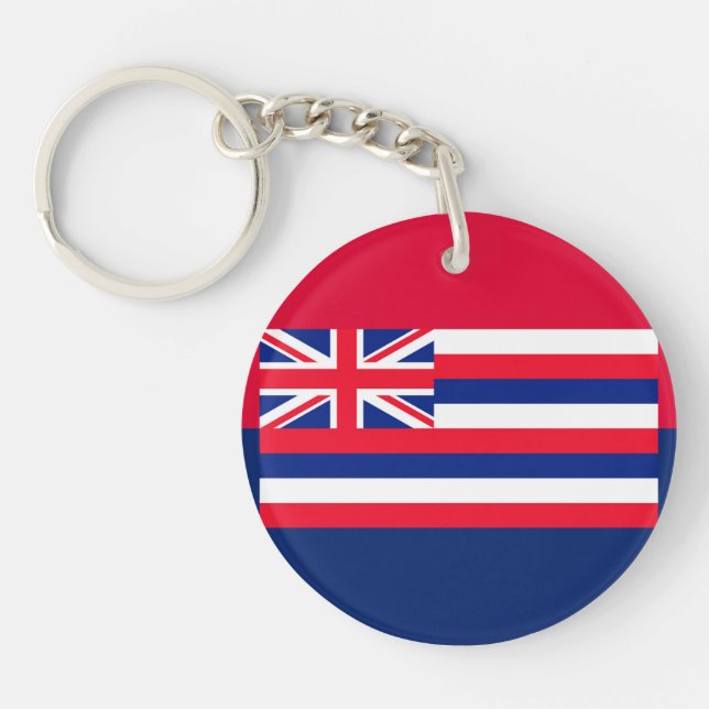 Hawaii State Flag Design Keychain (Front)