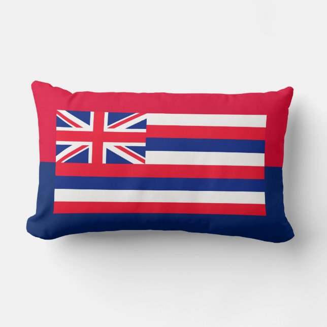Hawaii State Flag Design Lumbar Pillow (Front)