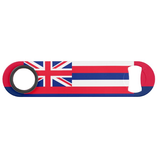 Hawaii State Flag Design Speed Bottle Opener (Back Horizontal)