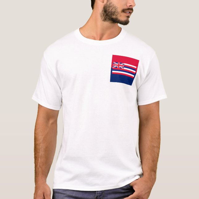 Hawaii State Flag Design T-Shirt (Front)