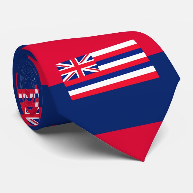 Hawaii State Flag Design Tie (Rolled)
