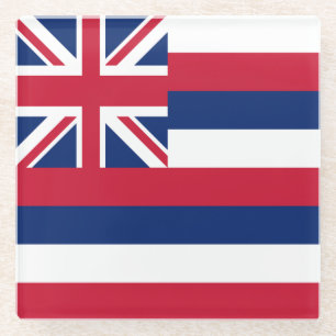 Hawaii State Flag Glass Coaster